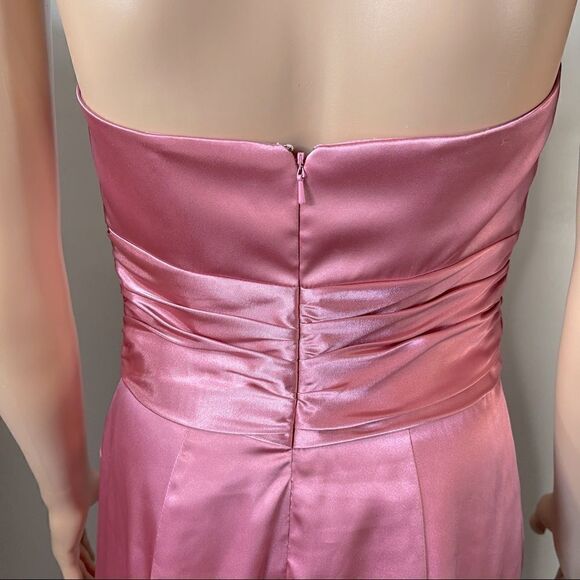 David’s Bridal Short Charmeuse Ruched Dress Size 6 - Picture 8 of 12